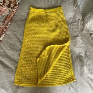 Everlane Yellow Knit Women's Skirt